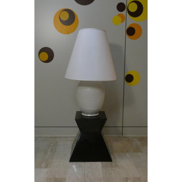 Mid-Century Modern Ceramic Pinecone Table Lamp by Tommaso Barbi, Italy, 1970s For Sale - Image 3 of 15