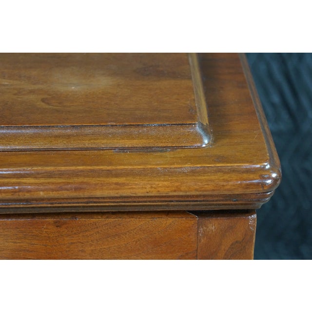 Antique Neoclassical Edwardian Walnut Singer Parlor Cabinet Dry Bar Console 30" For Sale - Image 6 of 18