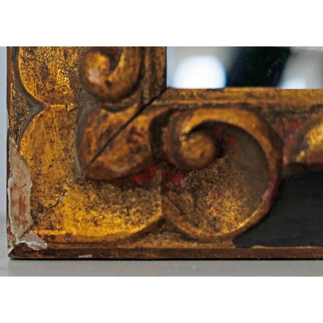 Italian Antique Mirror Carved and Gilt For Sale In Providence - Image 6 of 8