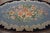 American Beautiful Baby Blue Background With Unique Flower Design Antique American Hooked Rug For Sale - Image 3 of 6