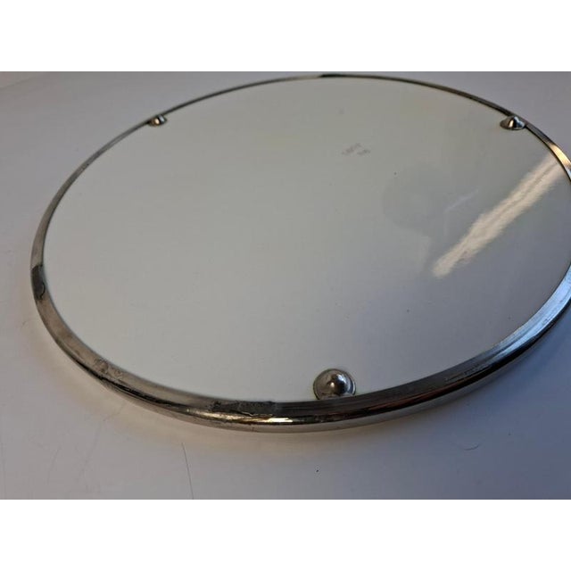 Gold Art Deco Porcelain Tray with Plum Motif and Metal Rim, Czechoslovakia, 1930s For Sale - Image 8 of 13