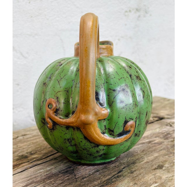 Glazed Stoneware Pumpkin Pitcher by Louis Lourioux, 1930s For Sale - Image 10 of 12