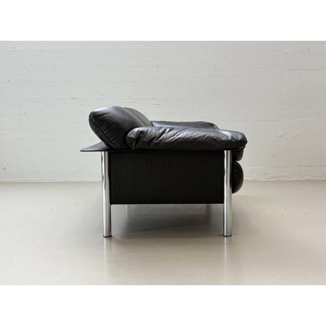 Two-Seater Sofa in Black Leather by Pierluigi Cerri for Poltrona Frau, Italy, 1990s For Sale - Image 11 of 17