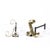 Brass Mid-Century Modernist Scroll Form Andirons in Polished Brass For Sale - Image 8 of 10