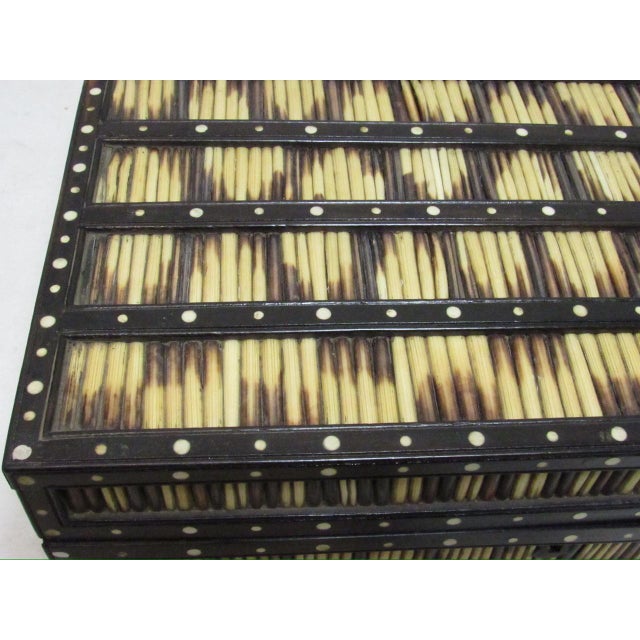 Large Antique Anglo Indian Fitted Quill Box For Sale - Image 13 of 15