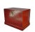 Asian Antique 1900s Hand Painted Red Trunk For Sale - Image 3 of 8