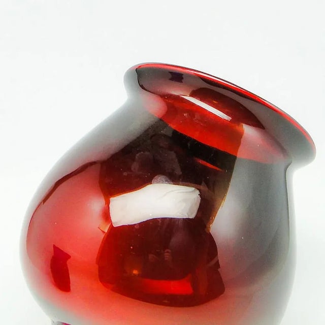 Red Postmodern Vase from HSG Tarnowiec, Poland, 1970s For Sale - Image 8 of 9