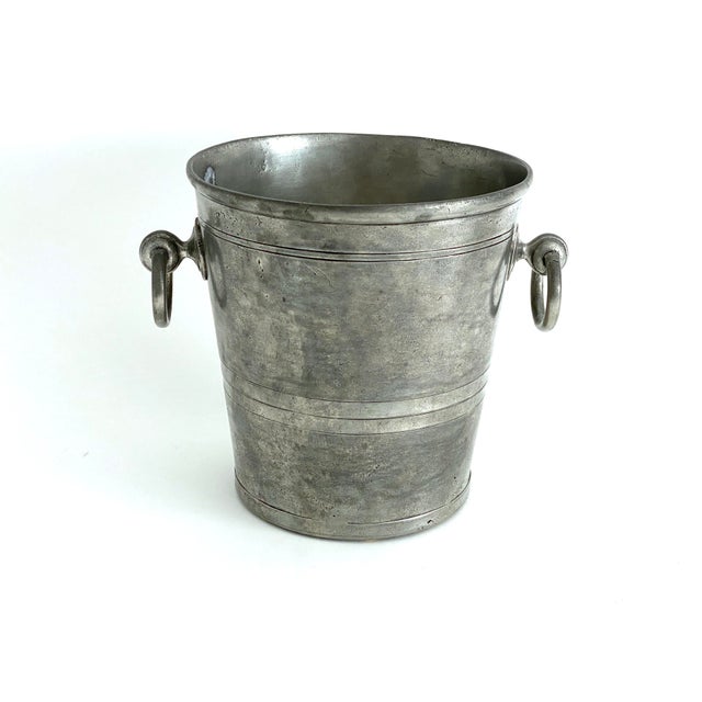 Silver Les Etains De Paris French Pewter Champagne Cooler For Sale - Image 8 of 10