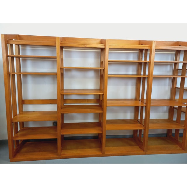 Large Modular Bookcase with Pine Shelves, 1970s, Set of 6 For Sale - Image 15 of 18