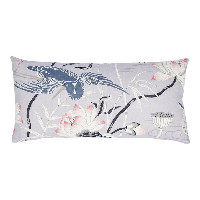 Schumacher Lotus Garden Pillow For Sale