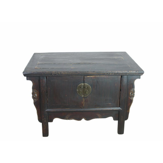 This late 19 century antique Chinese table with one spacious cabinet can be used as a low console table or TV cabinet, or...