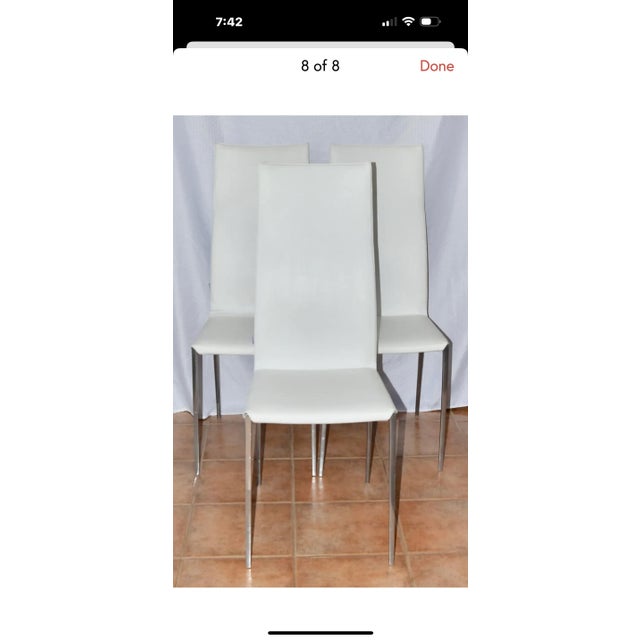 1960s Zanotta Lealta High Back Chairs by Roberto Barbieri Set of 3 For Sale In Palm Springs - Image 6 of 8