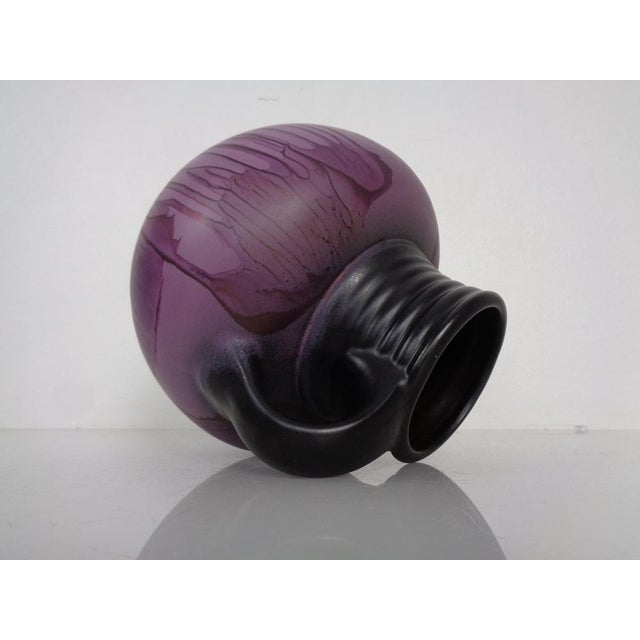 Purple ES Ceramic Vase from Emons & Söhne, Germany, 1970s For Sale - Image 13 of 17