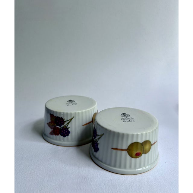 Vintage Set of 8 English Royal Worcester Evesham Gold Ramekins For Sale - Image 10 of 18