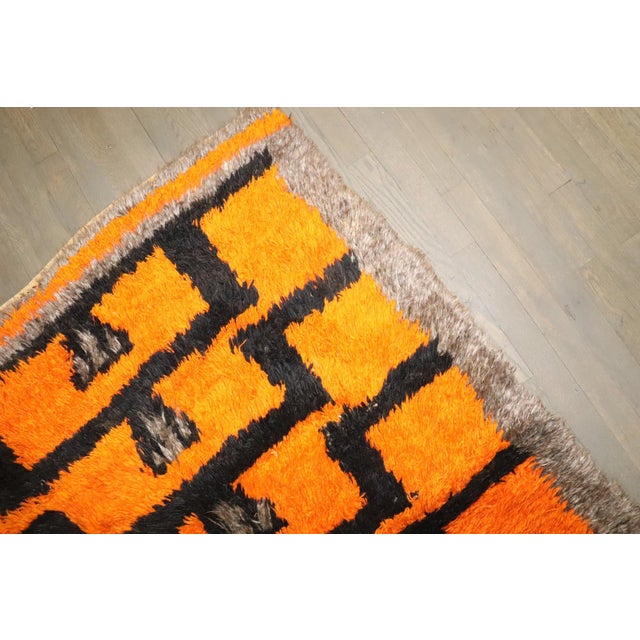 Turkish Vintage Wild Tulu Rug - 3'8" x 5'6" For Sale - Image 3 of 8