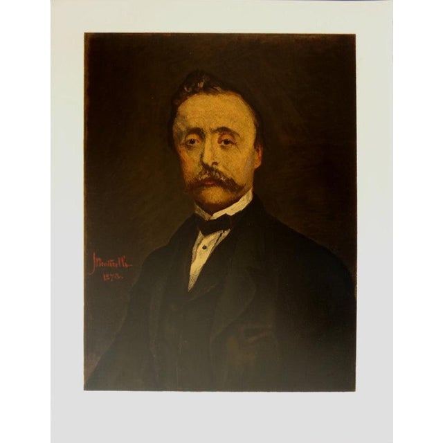 Aldophe Monticelli (1824-1886) Portrait of the Master M.L. Color lithograph after a painting by the artist Signed in the...