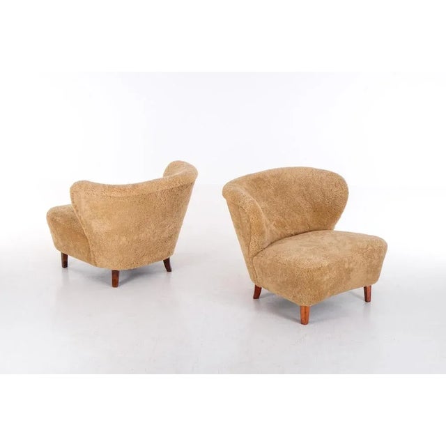 Set of Easy Chairs by Ab Erik Eks Carpentry Factory, 1940s For Sale - Image 3 of 9