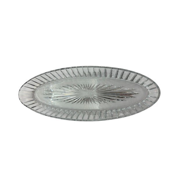 Glass Mid 20th Century Heisey Glass Banded Flute Oval Dish For Sale - Image 7 of 15