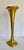 Gold Antique Art Nouveau Gilt Metal Trumpet Altar Vase With Floral Relief For Sale - Image 8 of 14