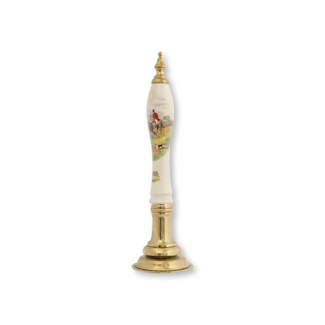 English Hunting Scene Beer Pump Handle For Sale - Image 4 of 6