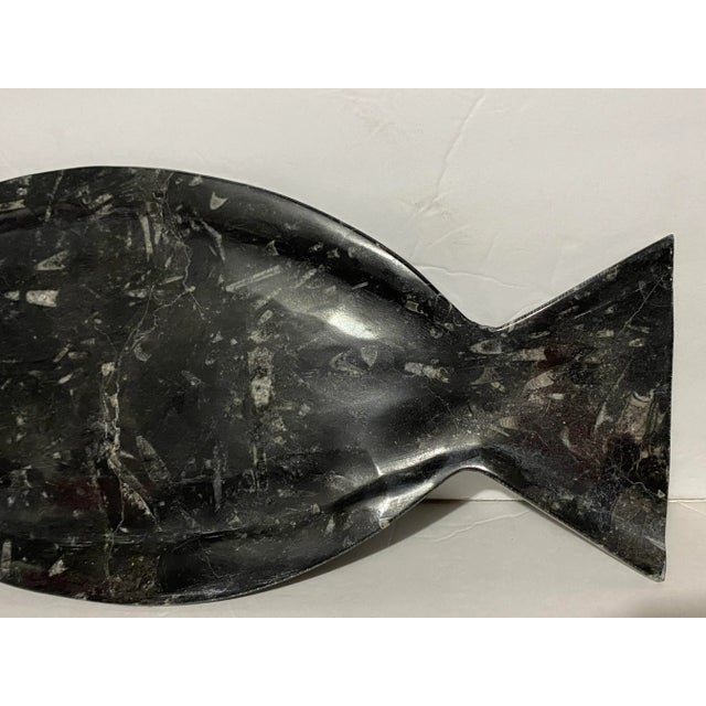 Mid-Century Modern Late 20th Century Fossil Stone Fish Tray For Sale - Image 3 of 8