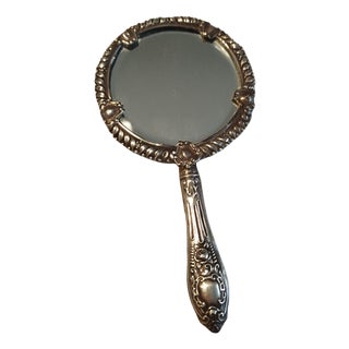 Vintage Silver Hand Mirror, 1930s For Sale