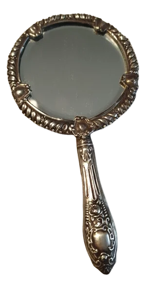 Vintage Silver Hand Mirror, 1930s