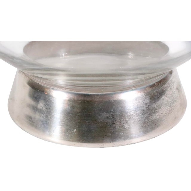 Large Mid 20th Century Dorothy Thorpe Silver Band Punch Bowl For Sale - Image 11 of 12