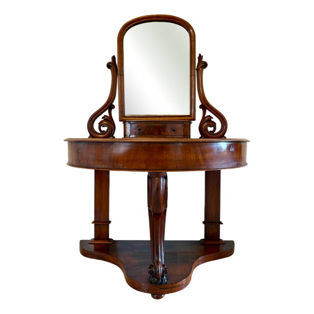 Antique Victorian Mahogany Dressing Table, 1860s For Sale