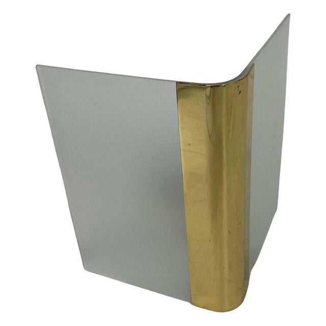 Metal Vintage Postmodern Wall Sconce with Brass Centre from Metalarte, Spain, 1990s For Sale - Image 7 of 9