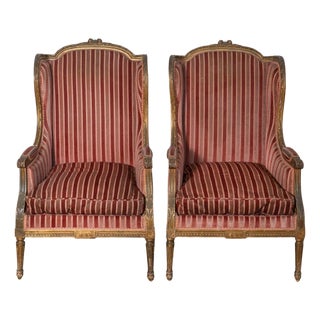 Pair of 19th Century French Bergeres For Sale