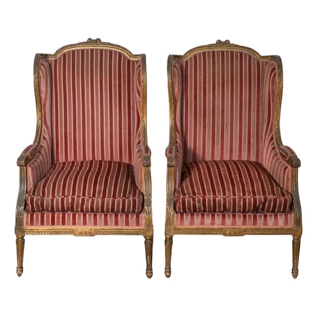 Pair of 19th Century French Bergeres For Sale