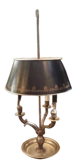 1960s Vintage French Bouillotte Lamp