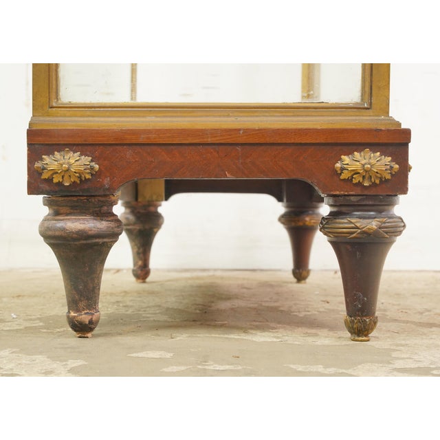 Vintage European Brass & Glass Vitrine Display Cabinet For Sale - Image 11 of 12