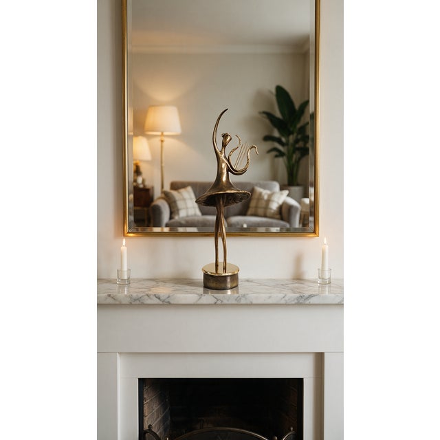 Art Deco "Goddess of Music" Art Deco Bronze Sculpture For Sale - Image 3 of 3