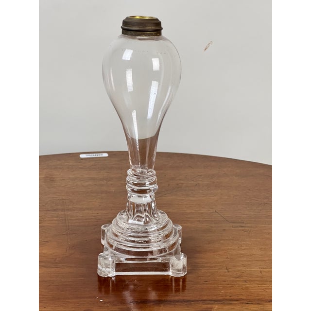 Traditional Attributed Boston & Sandwich Pressed Glass Boudoir Fluid Lamp, Circa 1850 For Sale - Image 3 of 9