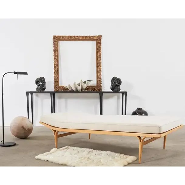 Sublime stamped Berlin daybed model #T303 designed by Bruno Mathsson for Firma Karl Mathsson in Varnamo, Sweden 1960....