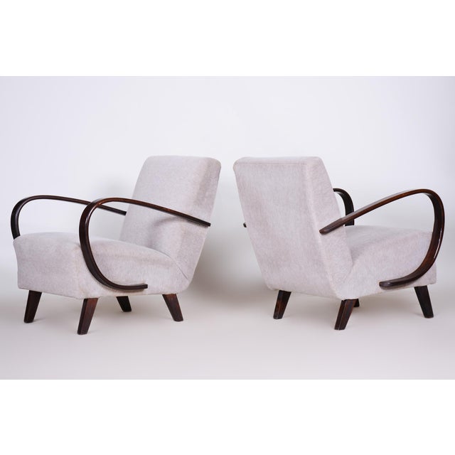 Czech Art Deco Model C Armchairs by J. Halabala for Up Závody, 1930s, Set of 2 For Sale - Image 6 of 15