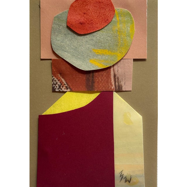 Abstract "Into the Sun 3" Original Mixed-Media Collage on Paper by Zac Woodiel For Sale - Image 3 of 10