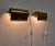 Metal Antique Scandinavian Wall Lights in Brass with Star Pattern, 1950s, Set of 2 For Sale - Image 7 of 13