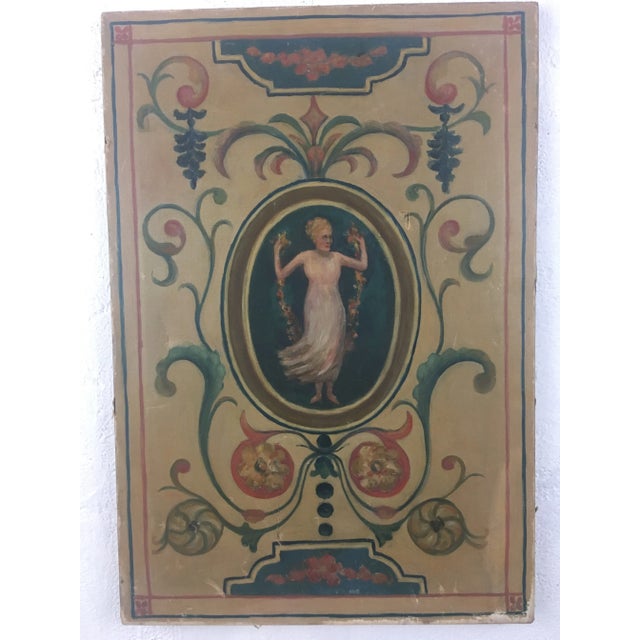 Textile Antique Oil on Canvas For Sale - Image 7 of 8