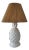 White Glazed Ceramic Lamp With Pineapple Design Base For Sale