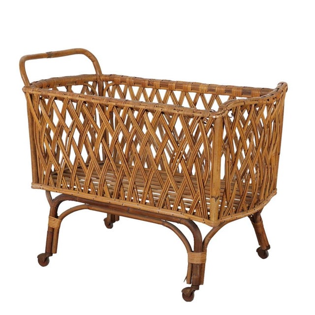 Vintage Bamboo Cradle, Italy, 1960s For Sale - Image 9 of 9