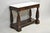 Antique French Empire Mahogany White Marble Top Console Hall Table with Single Dovetailed Drawer. Item features hand...