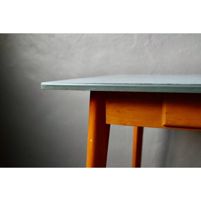 Vintage Formica Table with Compass Legs, 1960s For Sale - Image 10 of 18