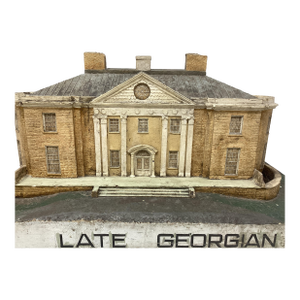 Wpa Painted Plaster Model of the Historic House, "Woodland House", Built by William Hamilton(1745-1913)