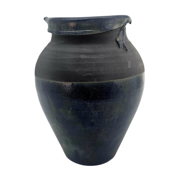 Ceramic Sculptural Studio Pottery Vessel, Hand Thrown Stoneware With Organic Rim, 9" For Sale - Image 7 of 11