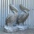 Vintage Coastal Monumental Cast Concrete Pelicans Statues - a Pair For Sale - Image 11 of 12