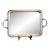 Mid 20th Century Aldo Tura Large Hollywood Regency Silver-Plated Serving Tray With Bamboo-Style Handles For Sale