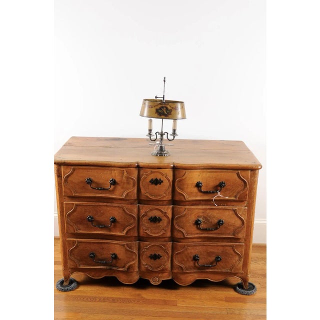 1850s French Napoléon III Painted Tole Two-Light Lamp with Cherub and Roses For Sale - Image 11 of 13